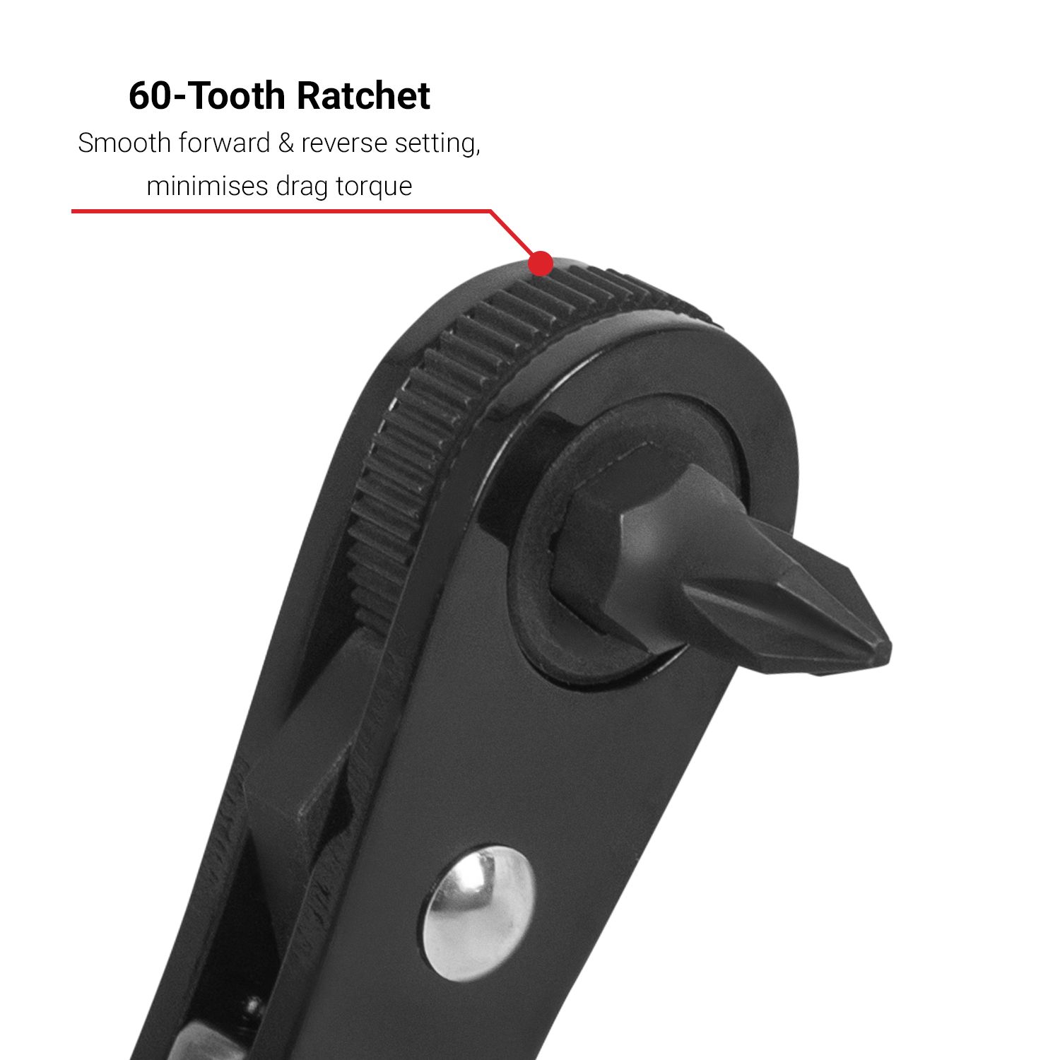 Vessel TD-25 Ultra Thin Fine Mini Ratchet Screwdriver Straight With 10 Bits Included – image 4