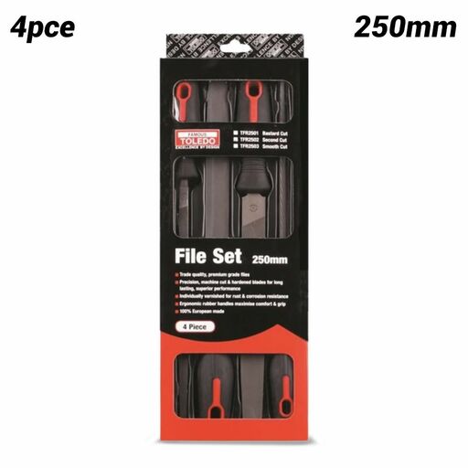Toledo TFR250B 4pce 250mm Automotive File Set