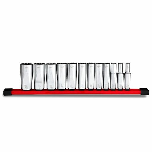 Milwaukee 48229421 12pce 3/8" Drive Deep 12 Point SAE Socket Set