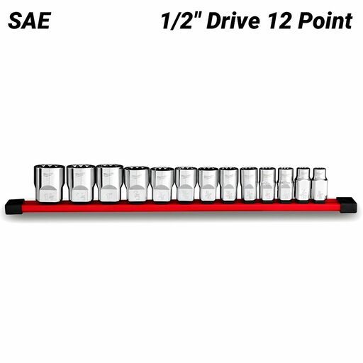 Milwaukee 48229422 13pce 1/2" Drive 12 Point SAE Socket Set – image 2