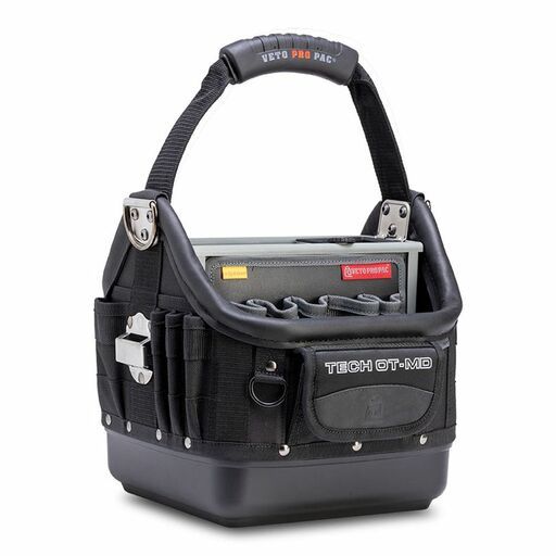 Veto Pro Pac VETOTECHOTMD-BLACK (VPP10743) Medium Tech Open Top Tool Bag - Blackout – image 2