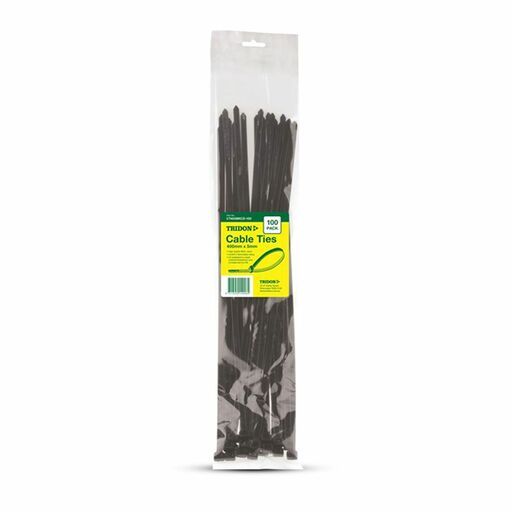 Tridon CT405BKCD-100 400mm x 5mm Cable Tie Black PK100 – image 2