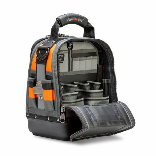 Veto Pro Pac VETOTECHMCTHVO (VPP10242) Tall Compact Tech Tool Bag - Hi Vis Orange – image 2