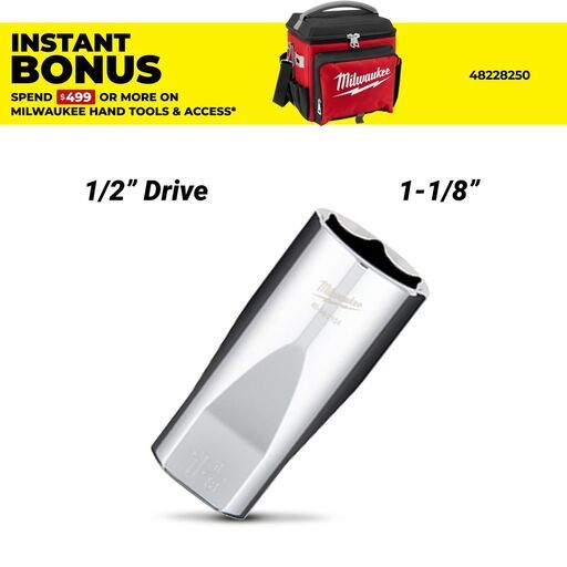 Milwaukee 45342104 1/2" Drive 1-1/8" SAE Deep 6-Point Socket