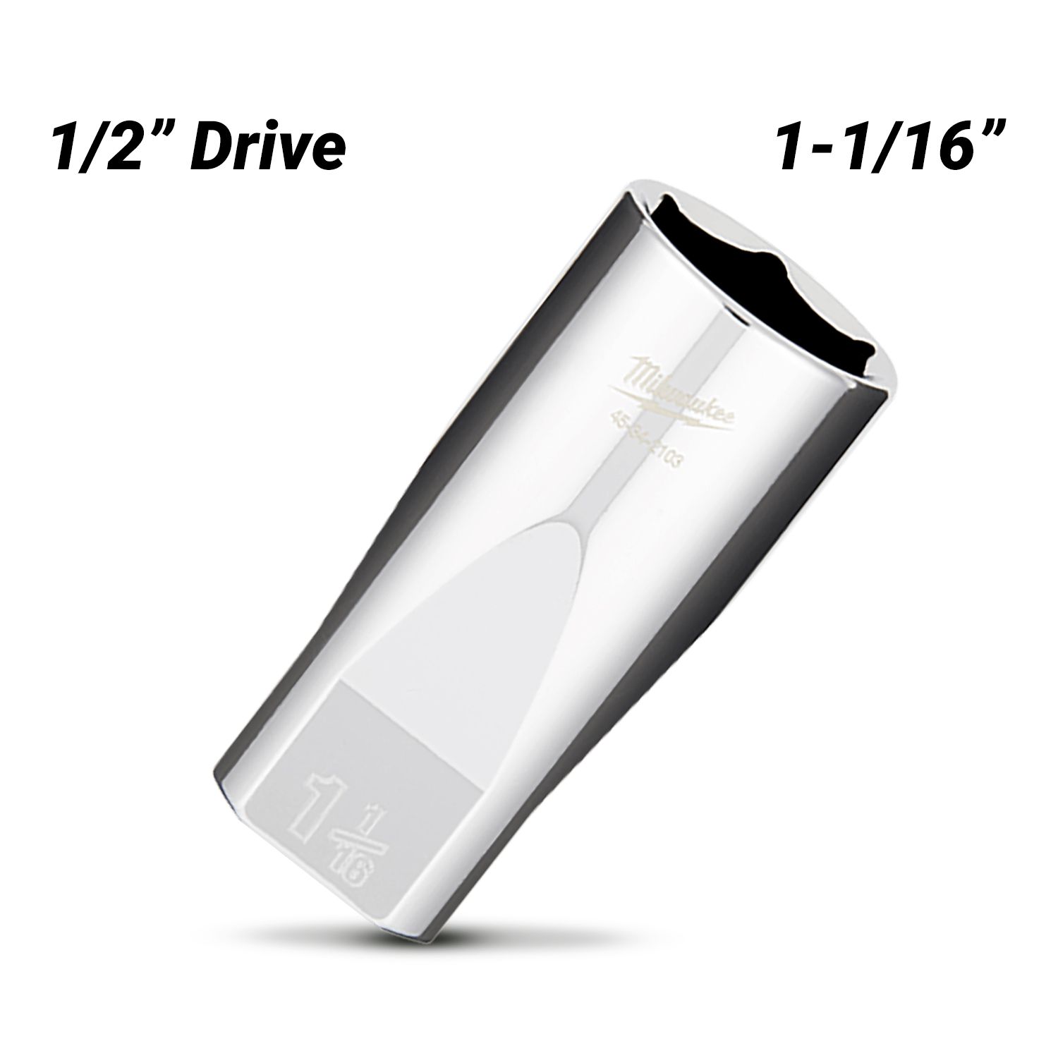 Milwaukee 45342103 1/2" Drive 1-1/16" SAE Deep 6 Point Socket – image 2