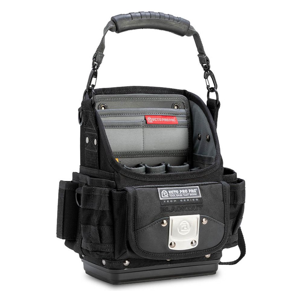Veto Pro Pac VETOTP6B-BLACK (VPP10834) Tech Tool Pouch w/Plastic Base - Black Out – image 1