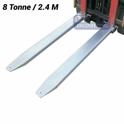 East West Engineering FE4-24 8 Tonne Working Load Limit 2.4m Long Fork Extension Slippers