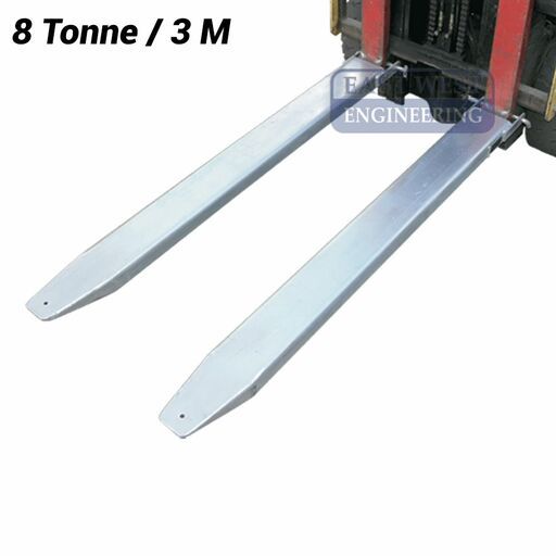 East West Engineering FE4-30 8 Tonne Working Load Limit 3.0m Long Fork Extension Slippers