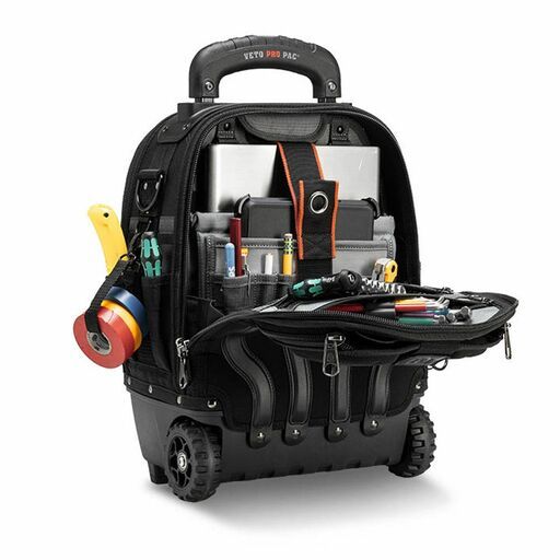 Veto Pro Pac VETOTPMCWHEELER-BLACK (VPP10873) TechPac MC Wheeled Backpack - Black – image 5