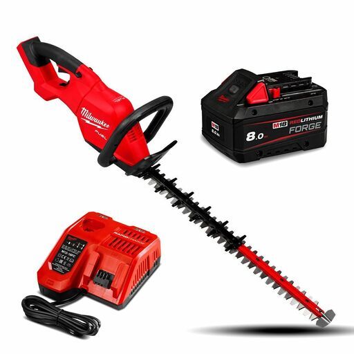 Milwaukee M18FHT24801F 18V 8.0Ah REDLITHIUM FORGE 610mm (24") Cordless Hedge Trimmer Combo Kit
