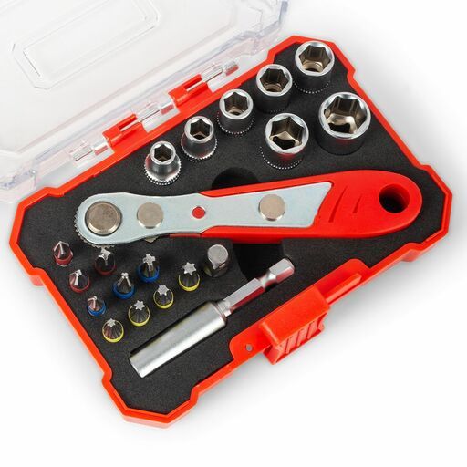 Xtorque X20SSS 20pce Screwdriver Bit and Socket Set With Ratchet Wrench – image 3