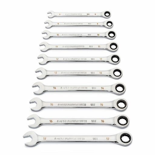 GEARWRENCH 86927 12pce 90-Tooth 12 Point Metric Combination Ratcheting Wrench Set – image 2