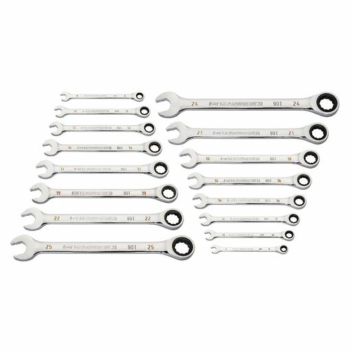 GEARWRENCH 86928 16pce 90-Tooth 12 Point Metric Combination Ratcheting Wrench Set – image 3