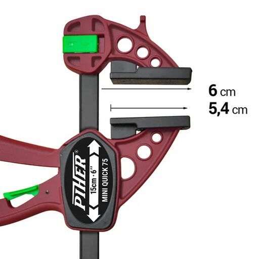 Piher GP-52415 Mini Quick Clamp 150mm Opening 55mm Clamping Surface – image 2