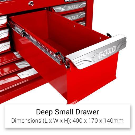 Boxo BOX690T 690pce 17 Drawer Top and Bottom Industrial Mechanical Tool Kit on Wheels – image 12