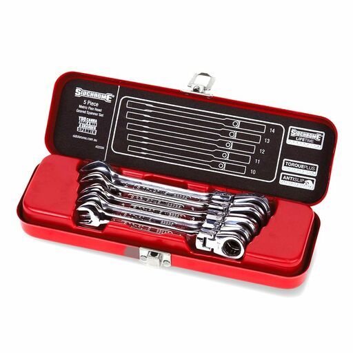 Sidchrome SCMT22204 5pce Metric Geared Flex-Head Spanner Set – image 2