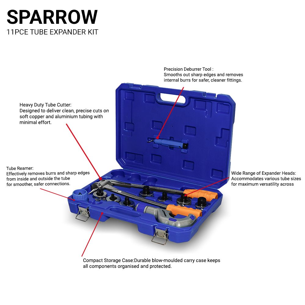 Sparrow STEK11 11pce Tube Expander Kit – image 10