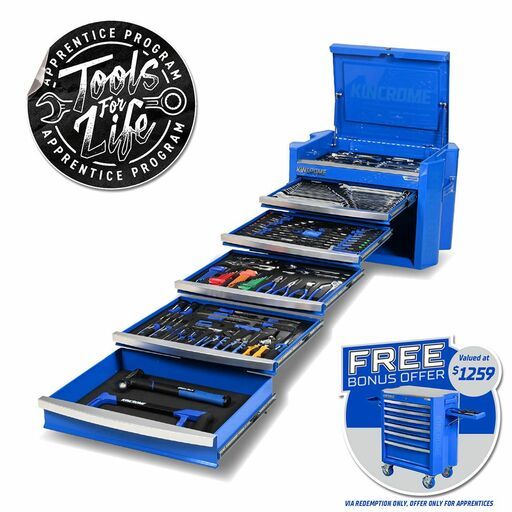 Kincrome P1820 286 Piece 5 Drawer Contour Chest Tool Kit
