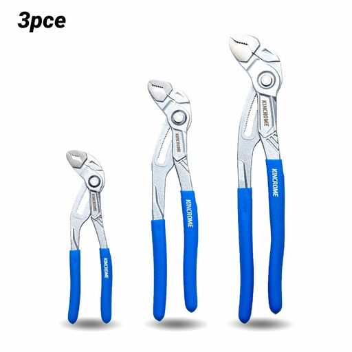 Kincrome K4814 3pce 180mm, 250mm & 300mm Water Pump Multi-Grip Plier Set