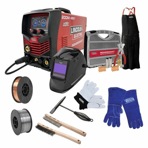 Lincoln Electric K69074-2P 200m 4-in-1 10amp Electric Welder Combo Kit