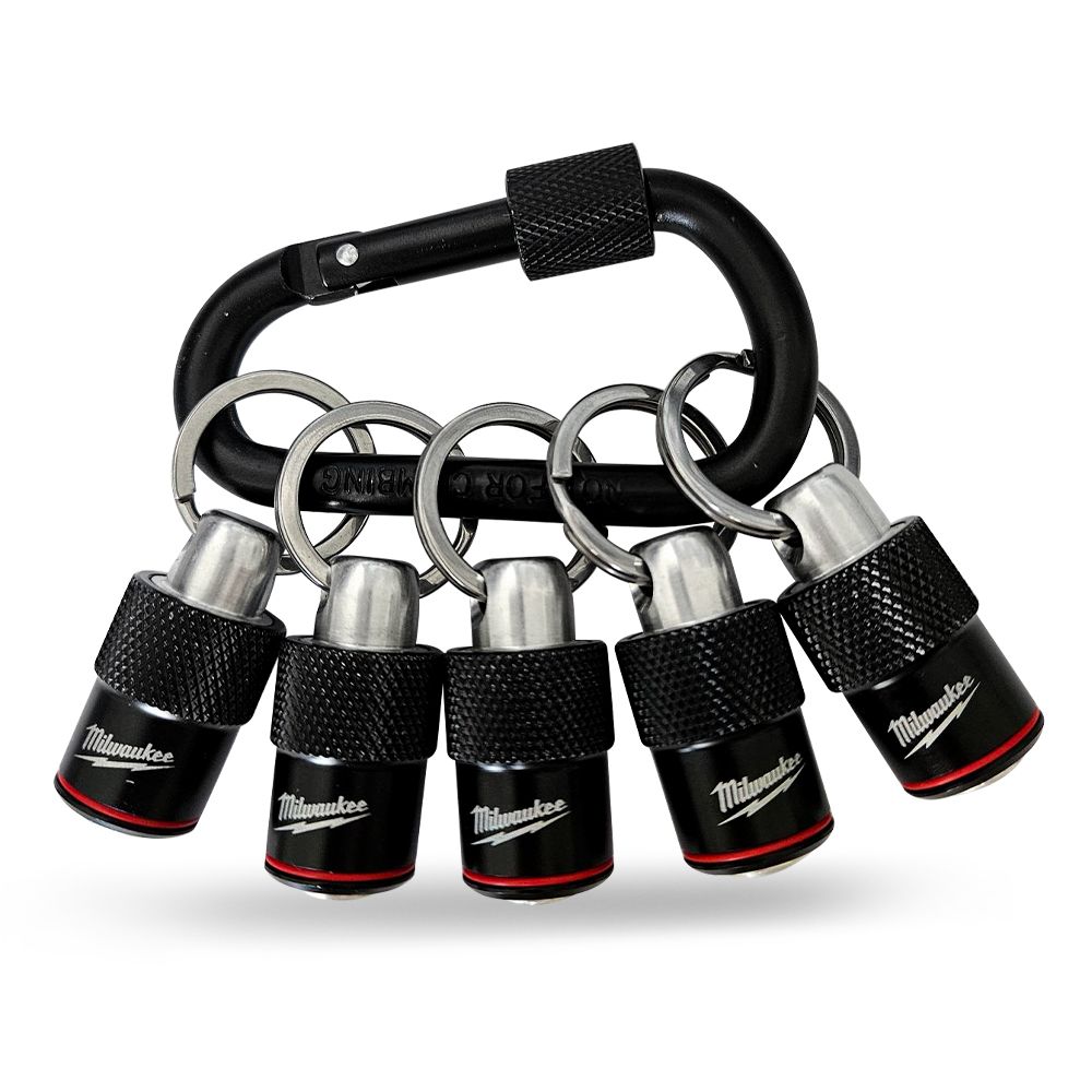 Milwaukee 48324536 5-Pack Quick Release Bit Holder with Carabiner – image 2