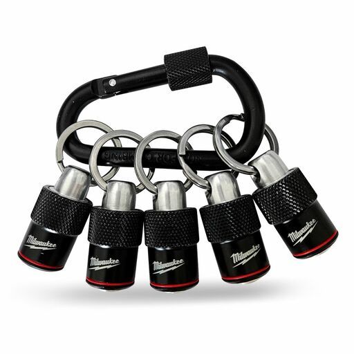 Milwaukee 48324536 5-Pack Quick Release Bit Holder with Carabiner – image 2