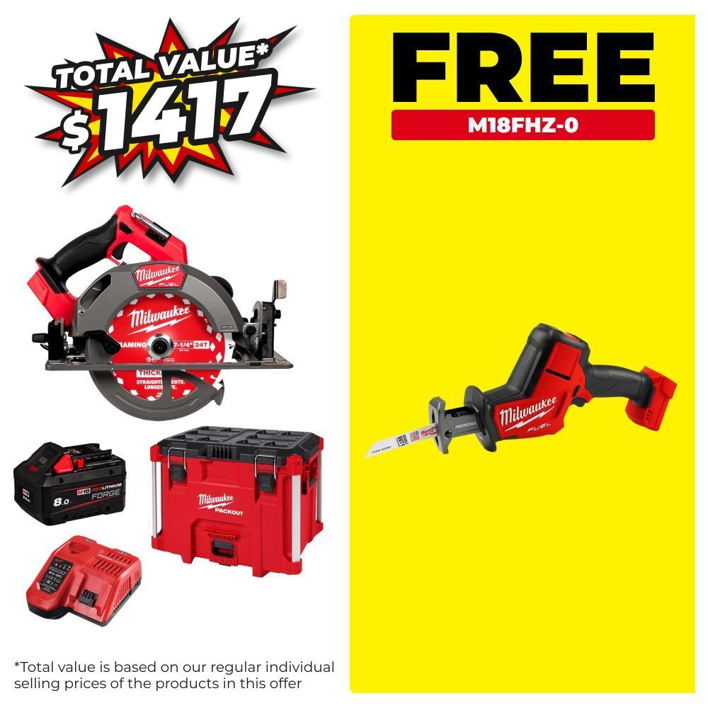 Milwaukee M18FCS66G3801FP 18V 8.0Ah REDLITHIUM FORGE Cordless FUEL 184mm (7") Circular Saw Combo Kit – image 1