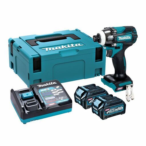Makita TD004GD201 40V MAX 2.5Ah Li-ion Cordless Brushless Impact Driver Combo Kit – image 2