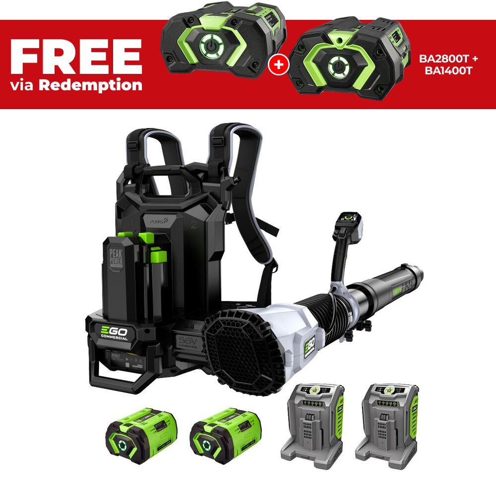 EGO LBPX8016-2 56V 10.0Ah Li-ion POWER+ Commercial 1360m³/h Backpack Blower with Peak Power Combo Kit – image 1
