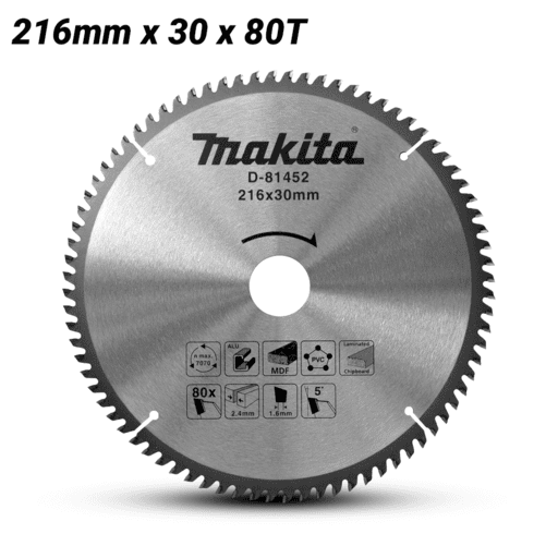 Makita D-81452 216mm x 30mm x 80T MULTI CUT TCT Saw Blade
