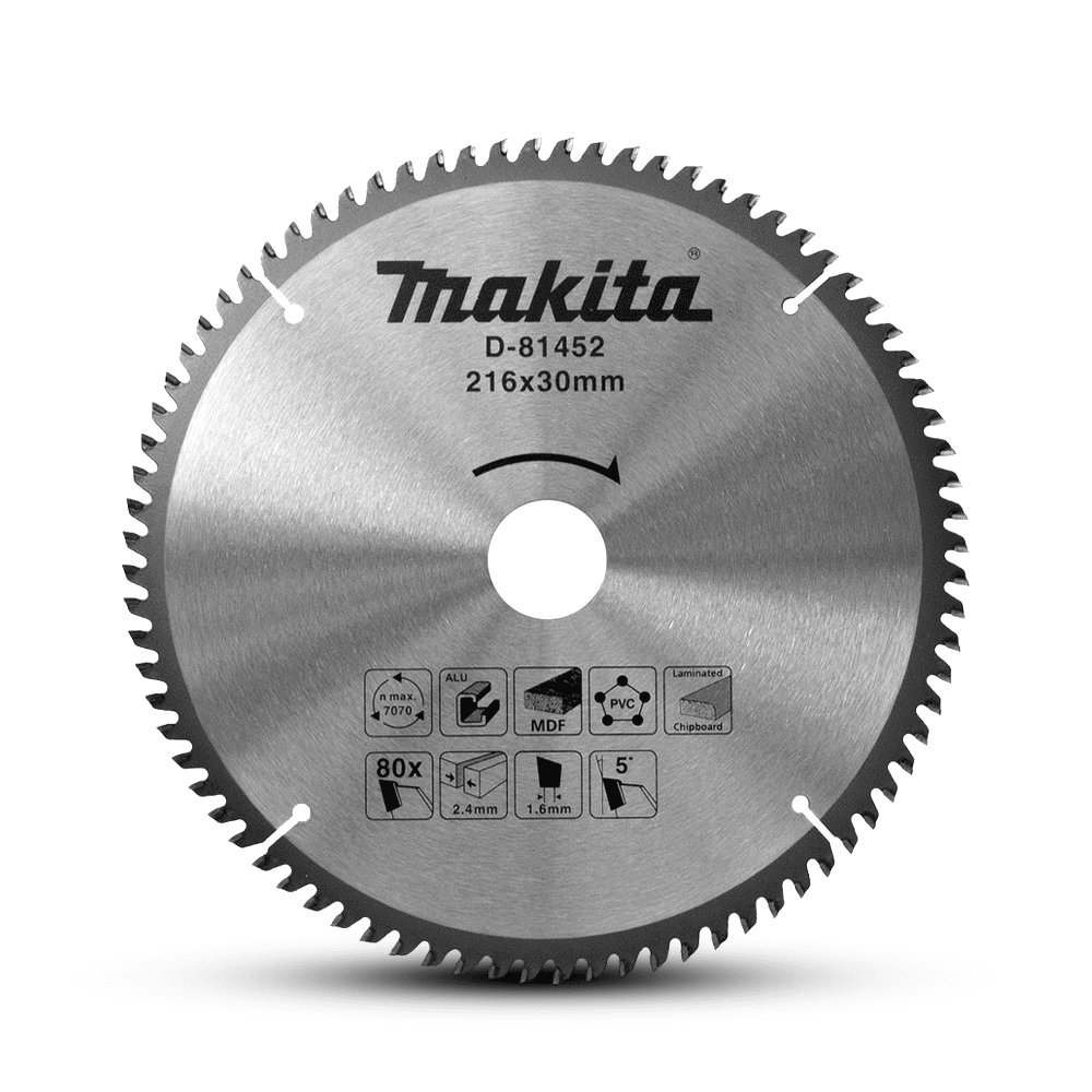Makita D-81452 216mm x 30mm x 80T MULTI CUT TCT Saw Blade – image 2