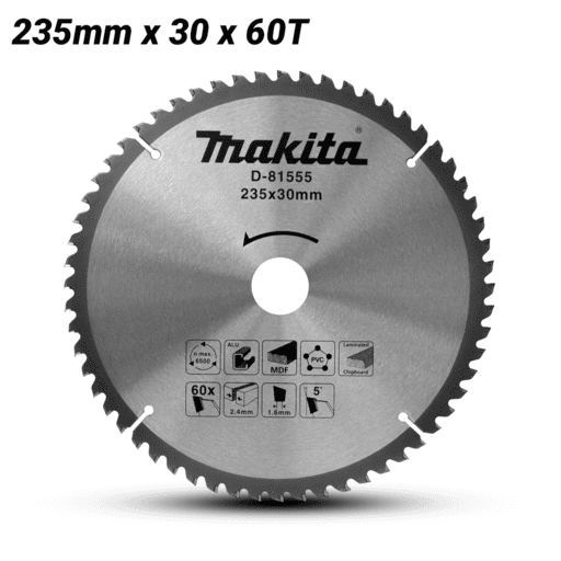Makita D-81555 235mm x 30mm x 60T MULTI CUT TCT Saw Blade