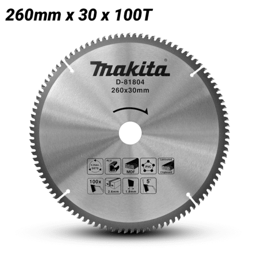 Makita D-81804 260mm x 30mm x 100T MULTI CUT TCT Saw Blade