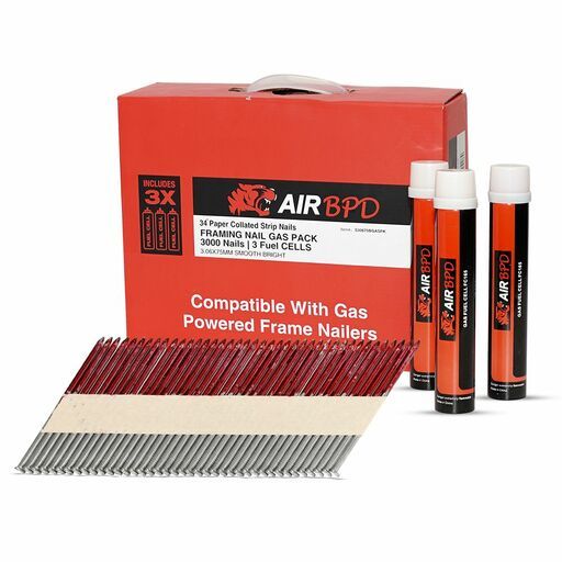 Air BPD S30675BGASPK 75mm Framing Nails Gas Pack – image 2