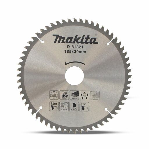 Makita D-81321 185mm x 30mm x 60T MULTI CUT TCT Saw Blade – image 2