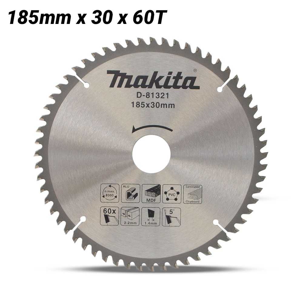 Makita D-81321 185mm x 30mm x 60T MULTI CUT TCT Saw Blade – image 1