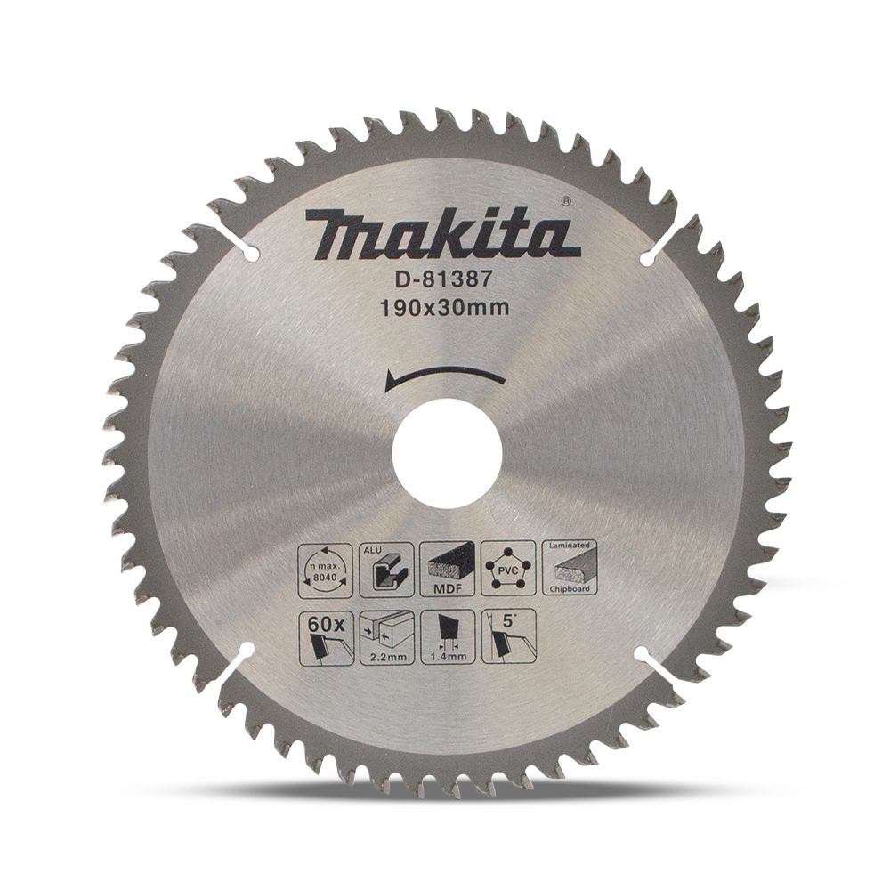 Makita D-81387 190mm x 30mm x 60T MULTI CUT TCT Saw Blade – image 2