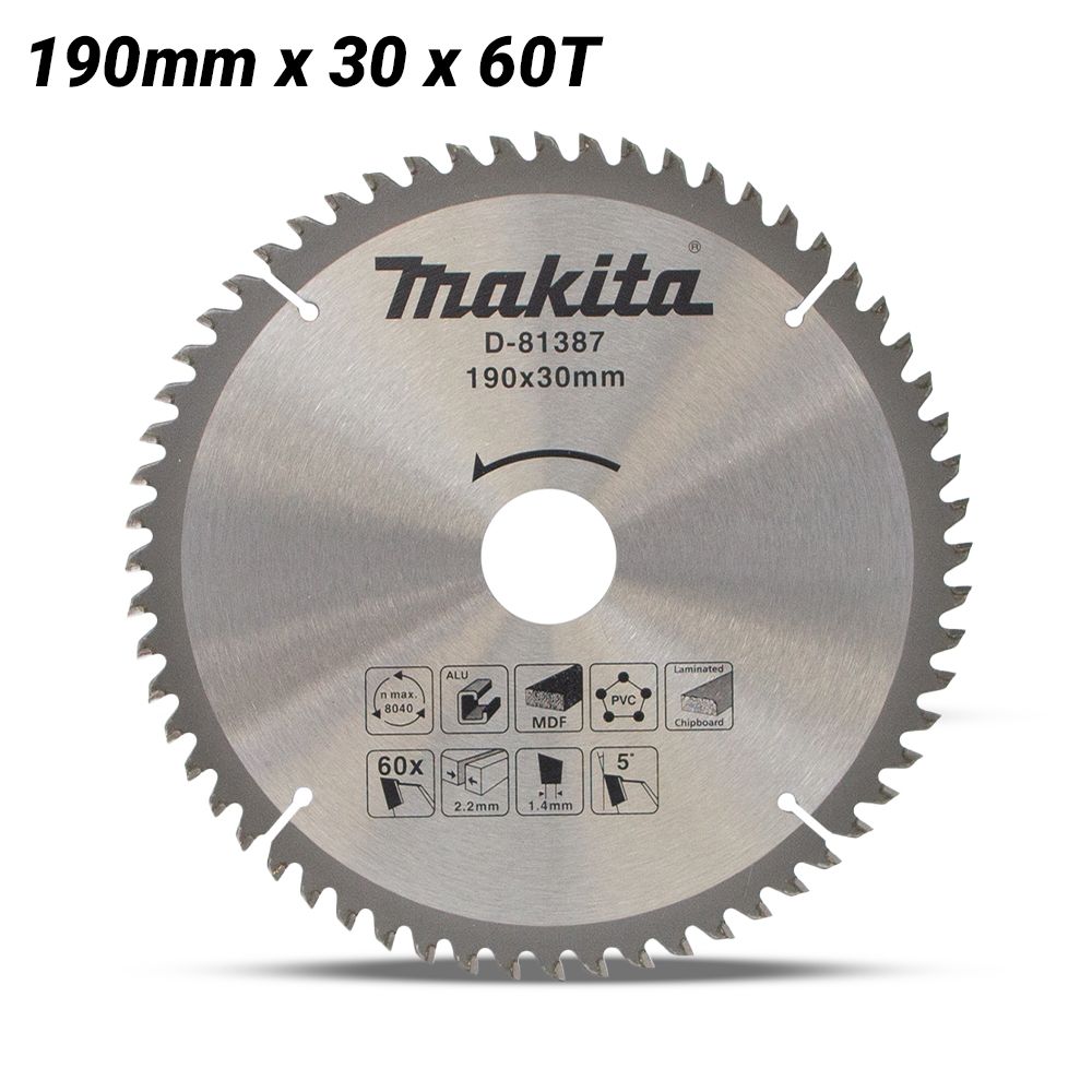 Makita D-81387 190mm x 30mm x 60T MULTI CUT TCT Saw Blade – image 1