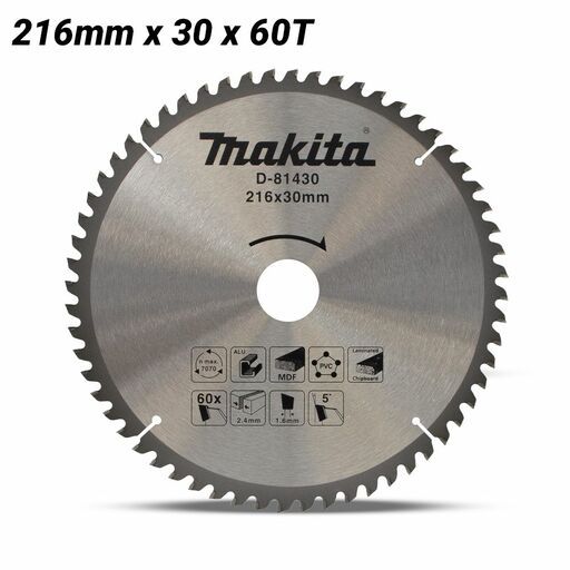 Makita D-81430 216mm x 30mm x 60T MULTI CUT TCT Saw Blade