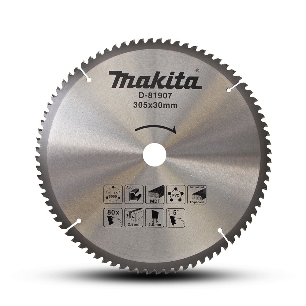Makita D-81907 305mm x 30mm x 80T MULTI CUT TCT Saw Blade – image 2