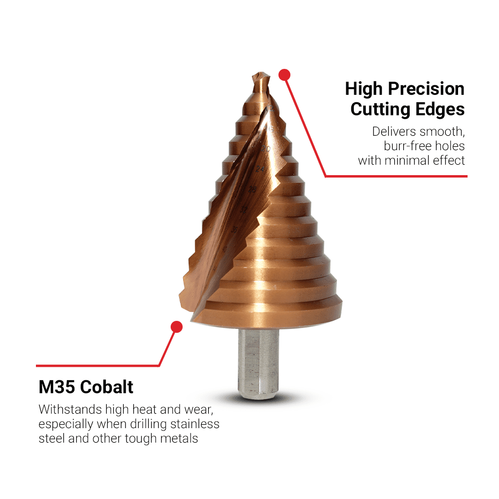 Xtorque XSD652 M35 6-52mm Metric Step Drill Cobalt Spiral – image 5