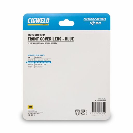 Cigweld WHCL145FB 3-Pack Arcmaster XC80 Front Cover Lens – Blue – image 4