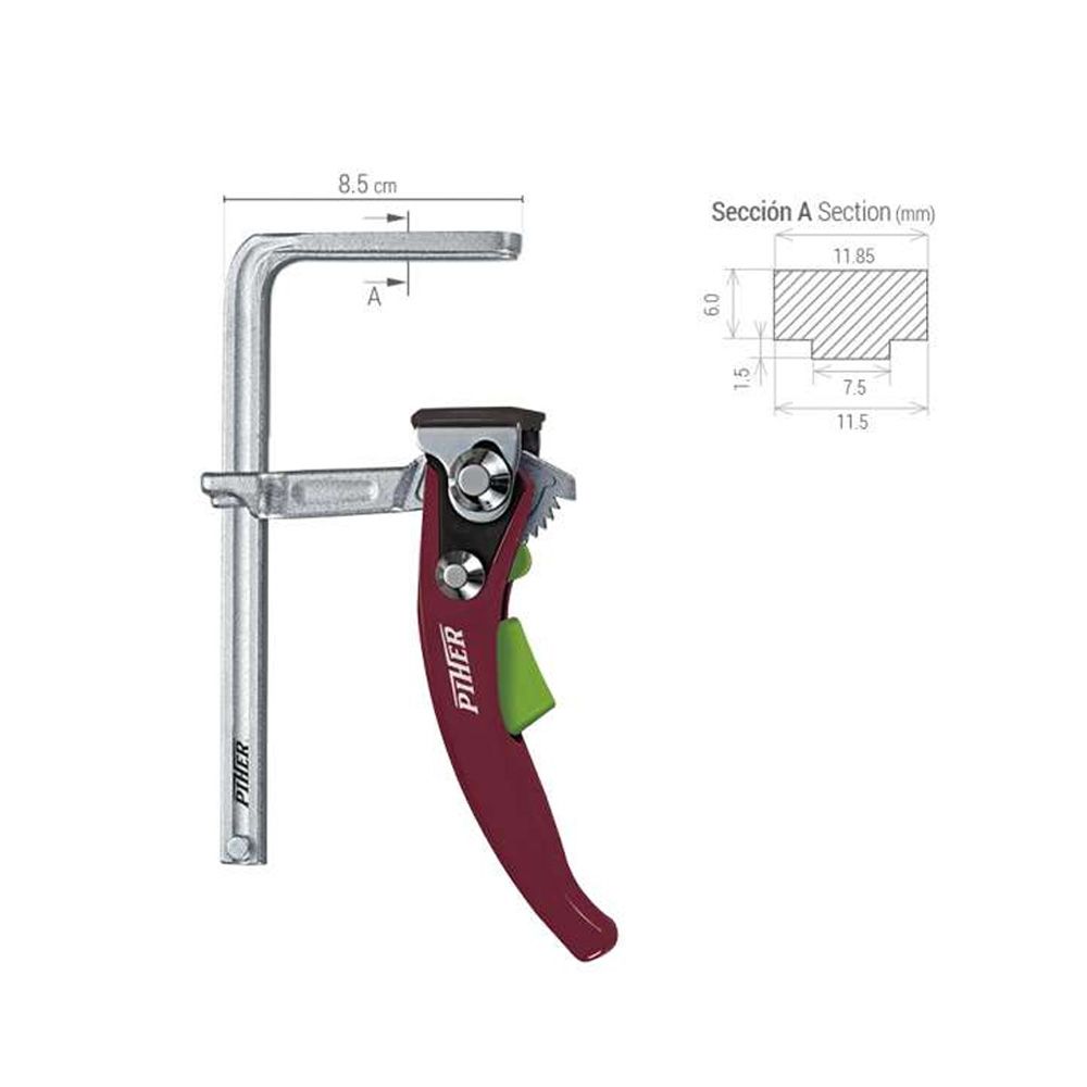 Piher GP-30812 200mm x 60mm TPAL Clamp – image 3