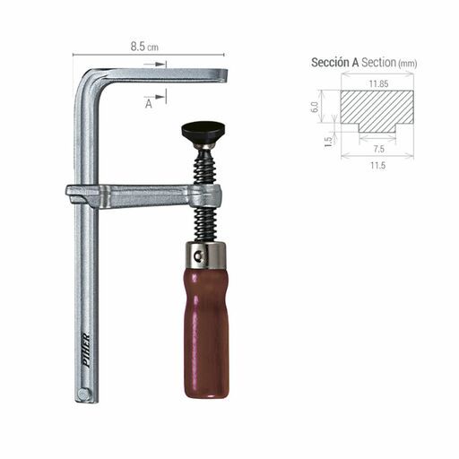 Piher GP-30801 160mm x 60mm TMM Clamp – image 3