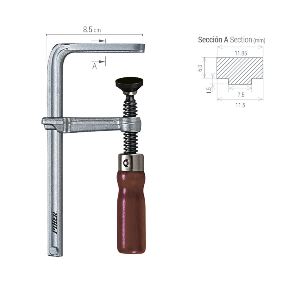 Piher GP-30802 200mm x 60mm TMM Clamp – image 3