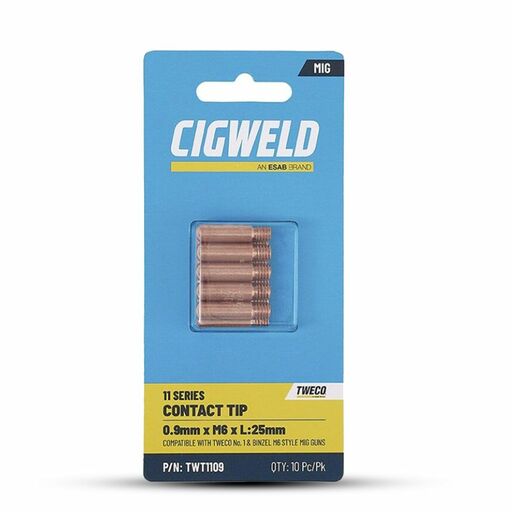 Cigweld TWT1109 10-PACK TWECO 0.9mm No.1 MIG Contact Tips – image 5