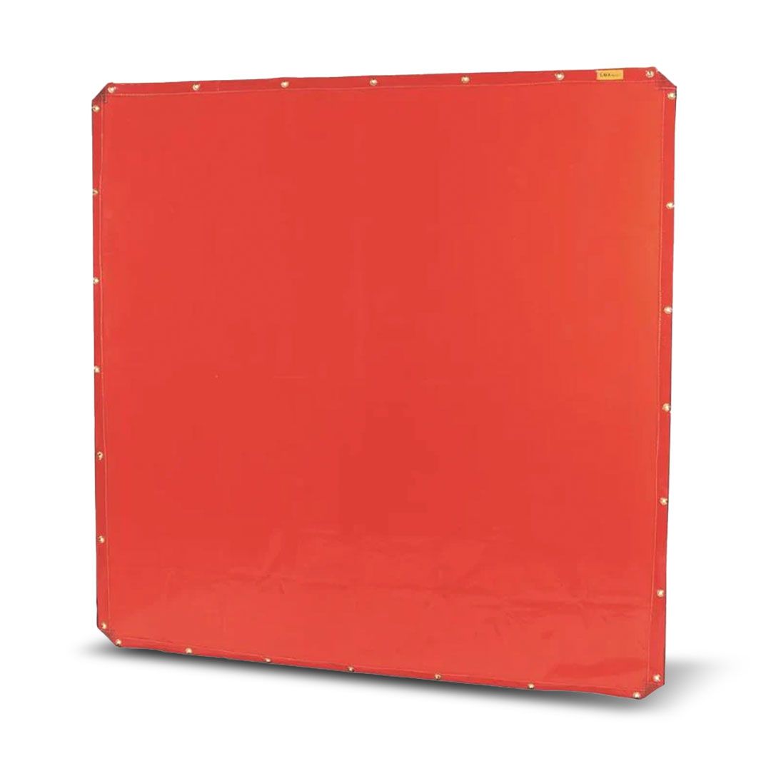Lincoln 03-0418 1.8m x 1.8m Red Electric Welding Curtain – image 1