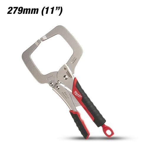Milwaukee 48223631 279mm (11") Torque Lock C-Clamp Locking Pliers with Regular Jaws and Durable Grip – image 2