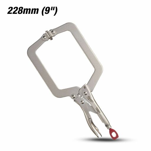 Milwaukee 48223523 228mm (9") Torque Lock Deep Reach C-Clamp Locking Pliers Swivel Jaw – image 2