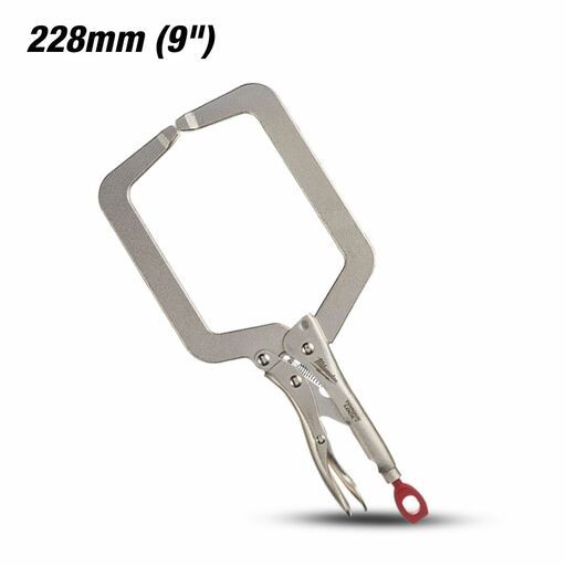 Milwaukee 48223533 228mm (9") Torque Lock Deep Reach C-Clamp Locking Pliers Regular Jaw – image 2
